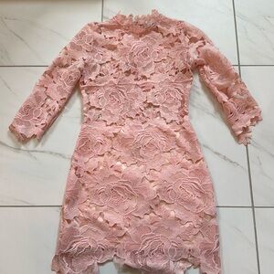 Light pink lace dress